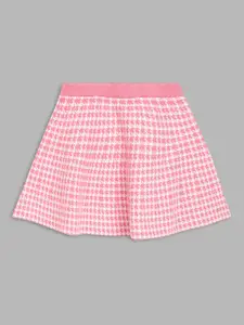 ELLE Girls Pink Printed Mini Skirts