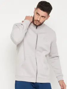EDRIO Men Grey Fleece Sweatshirt