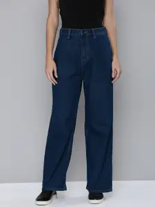 Flying Machine Women Blue Baggy Fit Mid Rise Stretchable Jeans