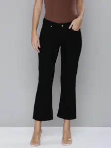 Flying Machine Women Black Flared Mid-Rise Stretchable Jeans