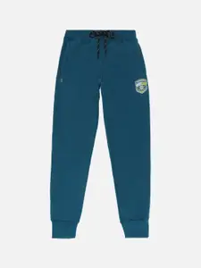 PROTEENS Boys Blue Solid Cotton Joggers