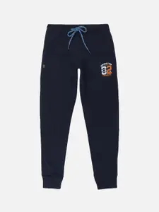 PROTEENS Boys Navy Blue Solid Cotton Track Pants