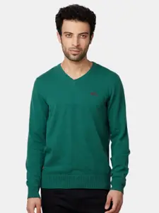 Royal Enfield Men Green Solid Pullover