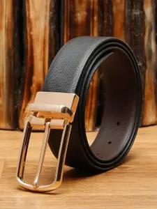 LOUIS STITCH Men Brown Leather Formal Reversible Belt