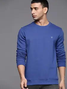Allen Solly Sport Men Blue Solid Sweatshirt