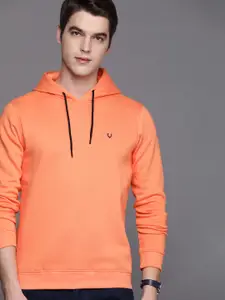 Allen Solly Sport Men Coral Orange Hooded Sweatshirt