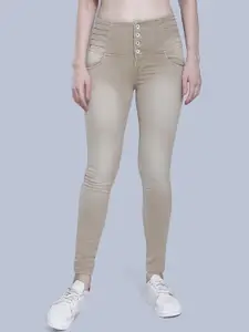FCK-3 Women Khaki Hottie High-Rise Light Fade Stretchable Jeans