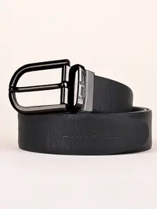 LOUIS STITCH Men Brown Textured Leather Formal Belt