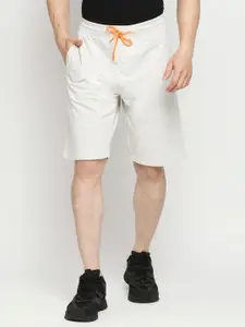 UnderJeans by Spykar Men White Solid Shorts
