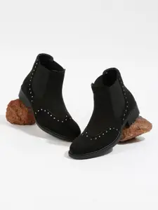 Roadster Women Black Solid Winter Boots