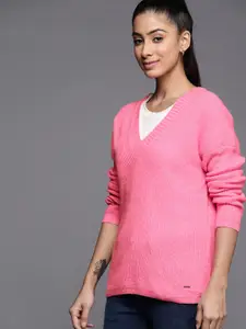 Allen Solly Woman Women Pink Knitted Pullover