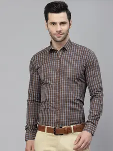 Style Quotient Men Smart Checked Polycotton Regular Fit Formal Shirt