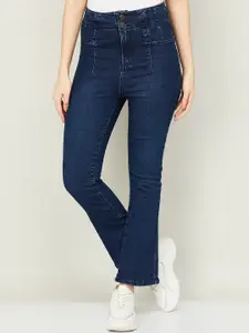 Ginger by Lifestyle Women Blue Cotton Clean Look Jeans