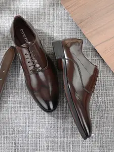 INVICTUS Men Brown Solid Formal Lace-Up Derby