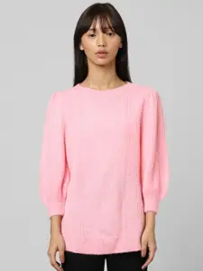 ONLY Women Beige Solid Pullover