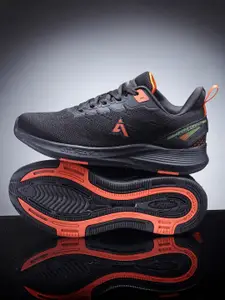 Action Men Black Synthetic Running Non-Marking Shoes