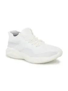 Yuuki Men White Mesh Non-Marking Running Shoes