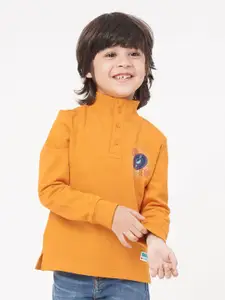 Ed-a-Mamma Boys Mustard Colourblocked Bomber with Patchwork Jacket