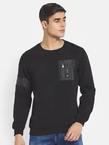 Octave Men Black Fleece Sweatshirt