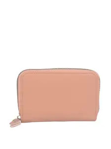 Bagkok Women Pink PU Zip Around Wallet
