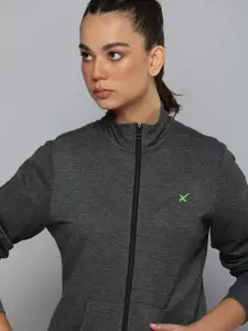 HRX by Hrithik Roshan Women Charcoal Grey Solid Sweatshirts