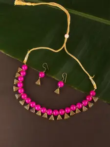 Ozanoo Designer Loop Beaded Necklace Set