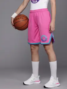 HRX by Hrithik Roshan Women Printed Rapid-Dry Antimicrobial Basketball Sports Shorts
