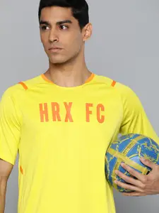 HRX by Hrithik Roshan Brand Logo Printed Rapid-Dry Football T-shirt