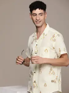 DENNISON Block Printed Casual Shirt