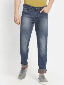 Octave Men Blue Heavy Fade Regular Fit Mid-Rise Jeans