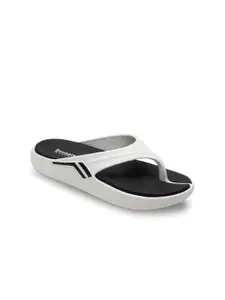 Bonkerz Women White & Black Croslite Thong Flip-Flops