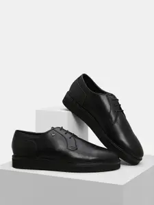 Blackberrys Men Black Solid Leather Formal Shoes