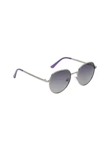 KOSCH ELEMENTE Men Grey Lens & Gunmetal-Toned Aviator Sunglass with Polarised Lens