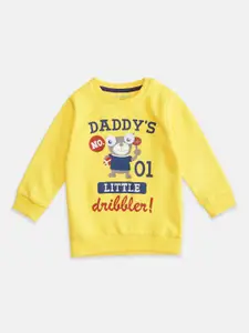 Pantaloons Baby Boys Yellow Cotton Printed Sweatshirt