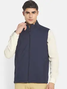 METTLE Men Navy Blue Padded Jacket