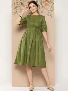 Sangria A-line Flared hem Dress