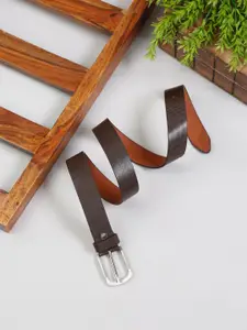 MUTAQINOTI Men Brown Leather Formal Belt