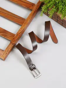 MUTAQINOTI Men Brown Leather Formal Belt