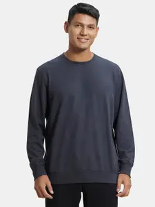 Jockey Combed Cotton French Terry Sweatshirt with Ribbed Cuffs-2716