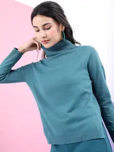 Tokyo Talkies Women Teal Pullover