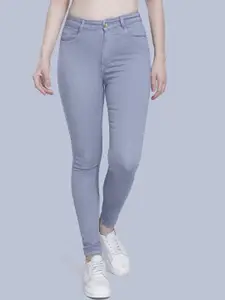 FCK-3 Women Grey Melange Classic High-Rise Stretchable Jeans