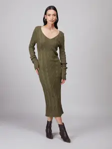20Dresses Women Olive Green Jumper Dress