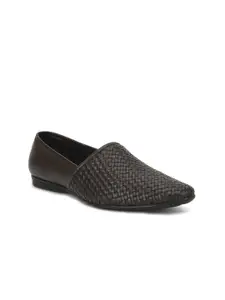 Liberty Men Brown Solid Formal Slip-On Shoes