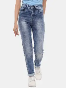V-Mart Women Blue Heavy Fade Cotton Jeans