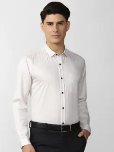 Peter England Men White Pure Cotton Formal Shirt