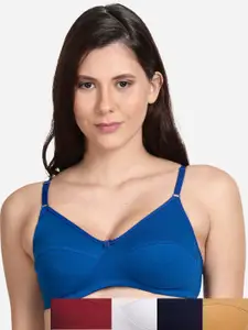 shyaway Pack Of 5 Non Padded Cotton T-shirt Bra