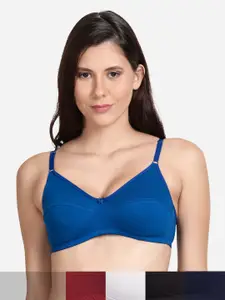 shyaway Pack of 5 Solid Cotton T-Shirt Bra