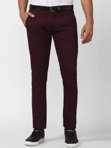 Peter England Casuals Men Maroon Skinny Fit Trouser