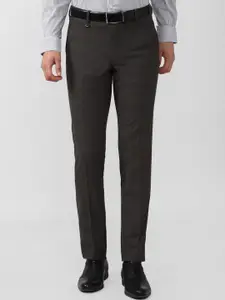 Van Heusen Men Grey Slim Fit Formal Trouser