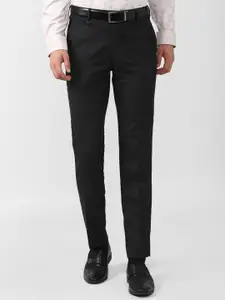 Van Heusen Men Black Slim Fit Formal Trouser